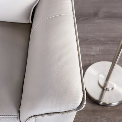 Furniture of America Marty Modern Leather Match Manual Recline Loveseat