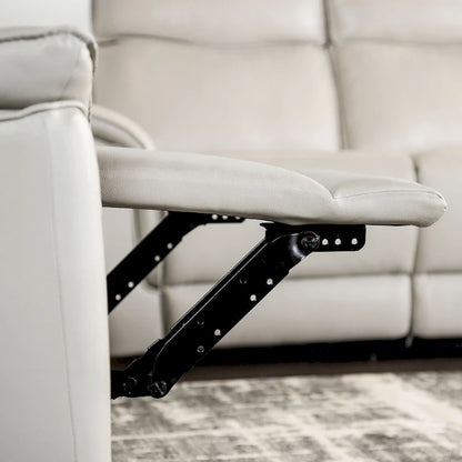Furniture of America Marty Modern Leather Match Manual Recline Loveseat