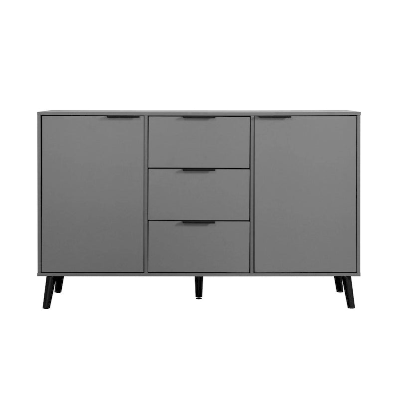 Sideboard Buffet Cabinet with Storage, Wood Coffee Bar Cabinet with Drawers & Doors