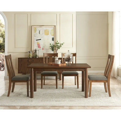 60Rectangular Dining Table for 6 Person,Kitchen Table,Wooden Dinner Room Table with Solid Wood Legs,Ultra Easy to Assemble