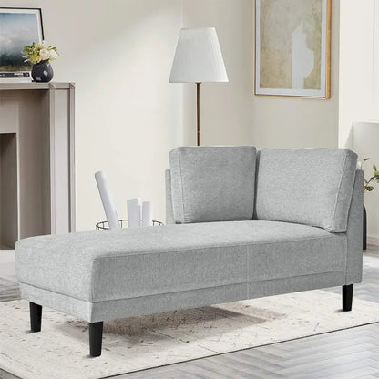 Stylish Indoor Linen Fabric Upholstered Single Leisure Chaise Lounge Chair