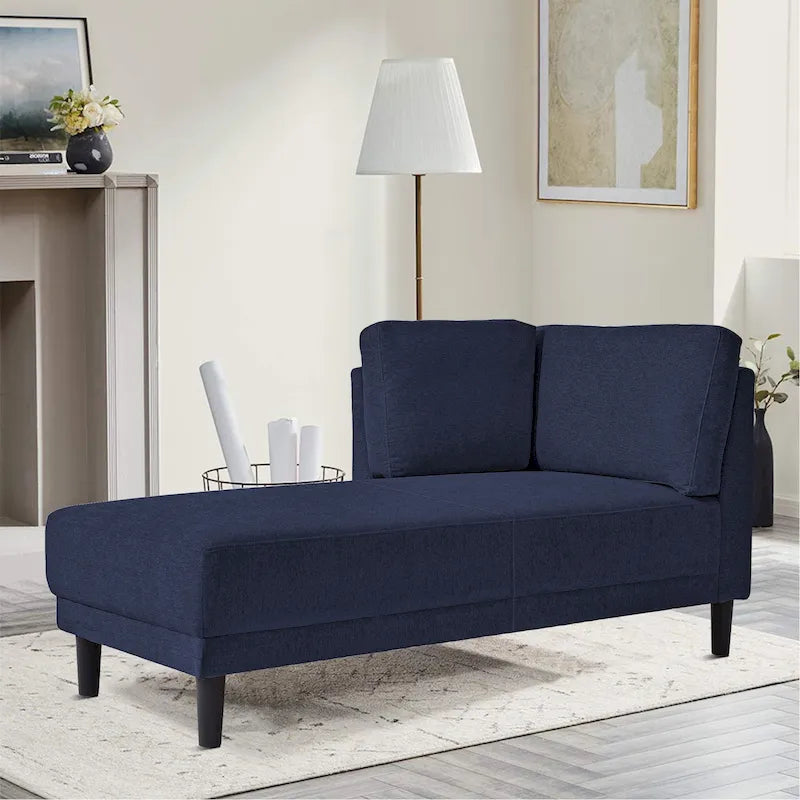 Stylish Indoor Linen Fabric Upholstered Single Leisure Chaise Lounge Chair