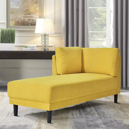 Stylish Indoor Linen Fabric Upholstered Single Leisure Chaise Lounge Chair