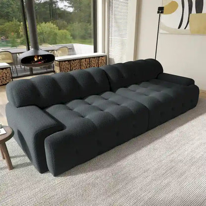 102.4 Cloud Sofa Couch3-seater Upholstered 3D Textile Material Sectional Sofa For Living Room, Apartment
