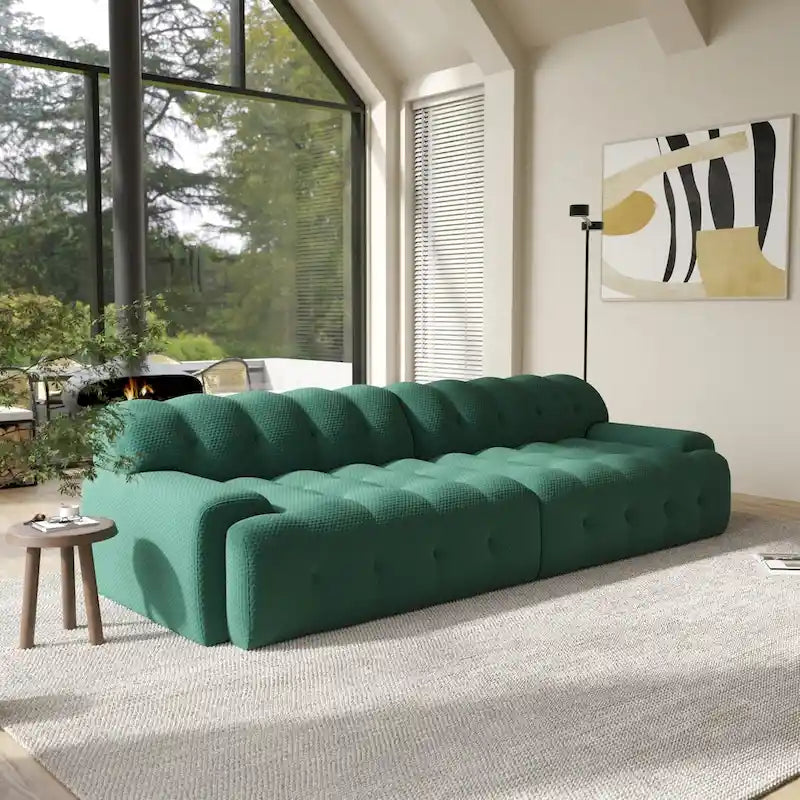 102.4 Cloud Sofa Couch3-seater Upholstered 3D Textile Material Sectional Sofa For Living Room, Apartment