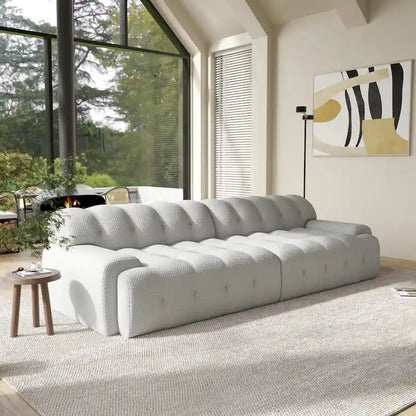 102.4 Cloud Sofa Couch3-seater Upholstered 3D Textile Material Sectional Sofa For Living Room, Apartment