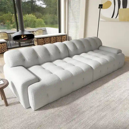 102.4 Cloud Sofa Couch3-seater Upholstered 3D Textile Material Sectional Sofa For Living Room, Apartment