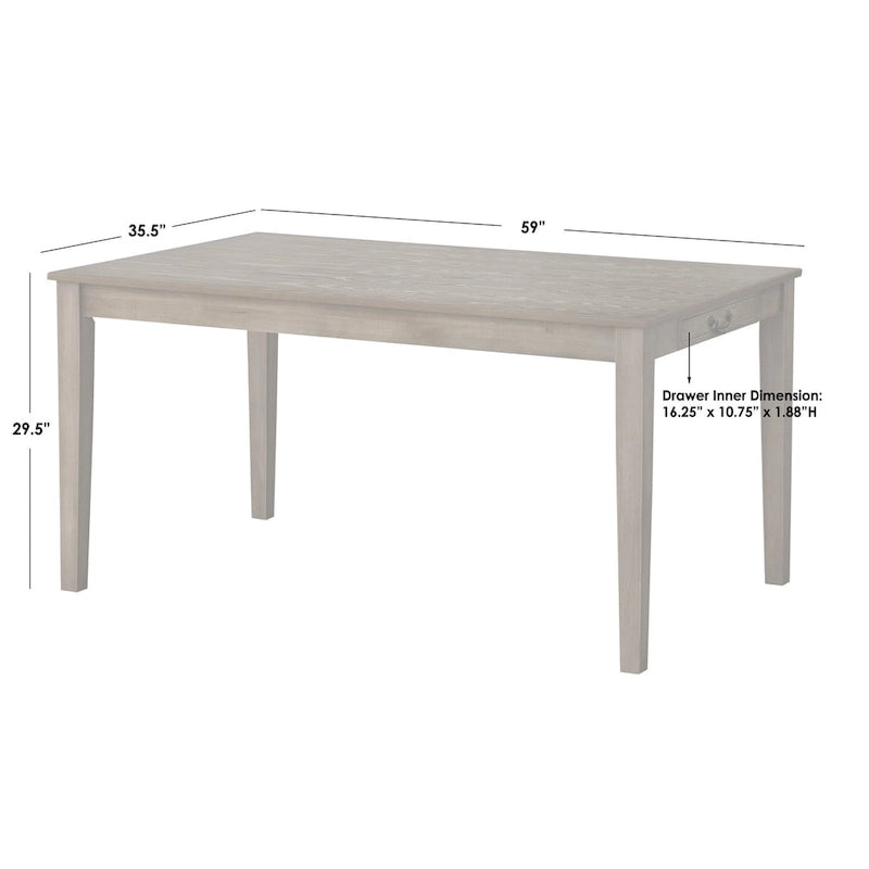 Lifestorey Palmer 6-Piece Dining Set with Storage