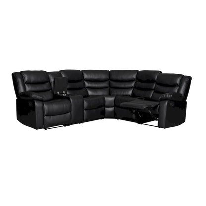 106 Manual Reclining Modular Sectional Couch with 1 Console & 2 Cup Holders, Living Room/Office